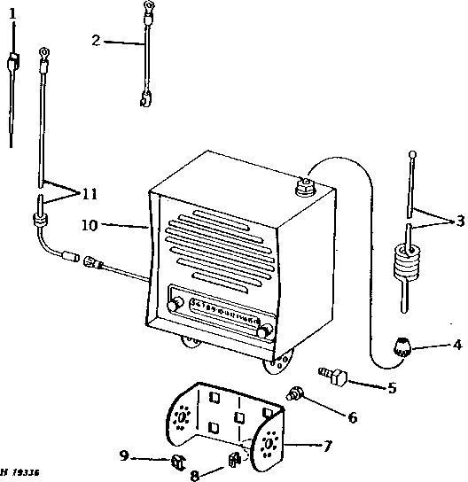 RADIO (NOT USED WITH OPERATOR'S CAB) (1814 - 5604)