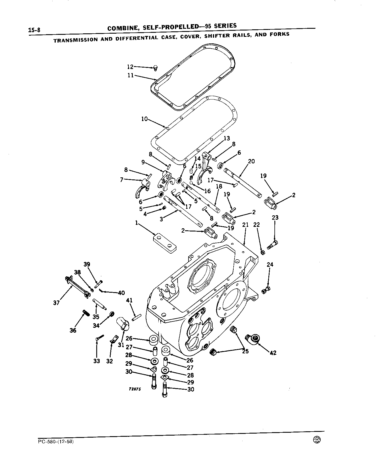 Main Wheel Axle Support, Transmission Clutch, Brakes, and Shields (Continued)