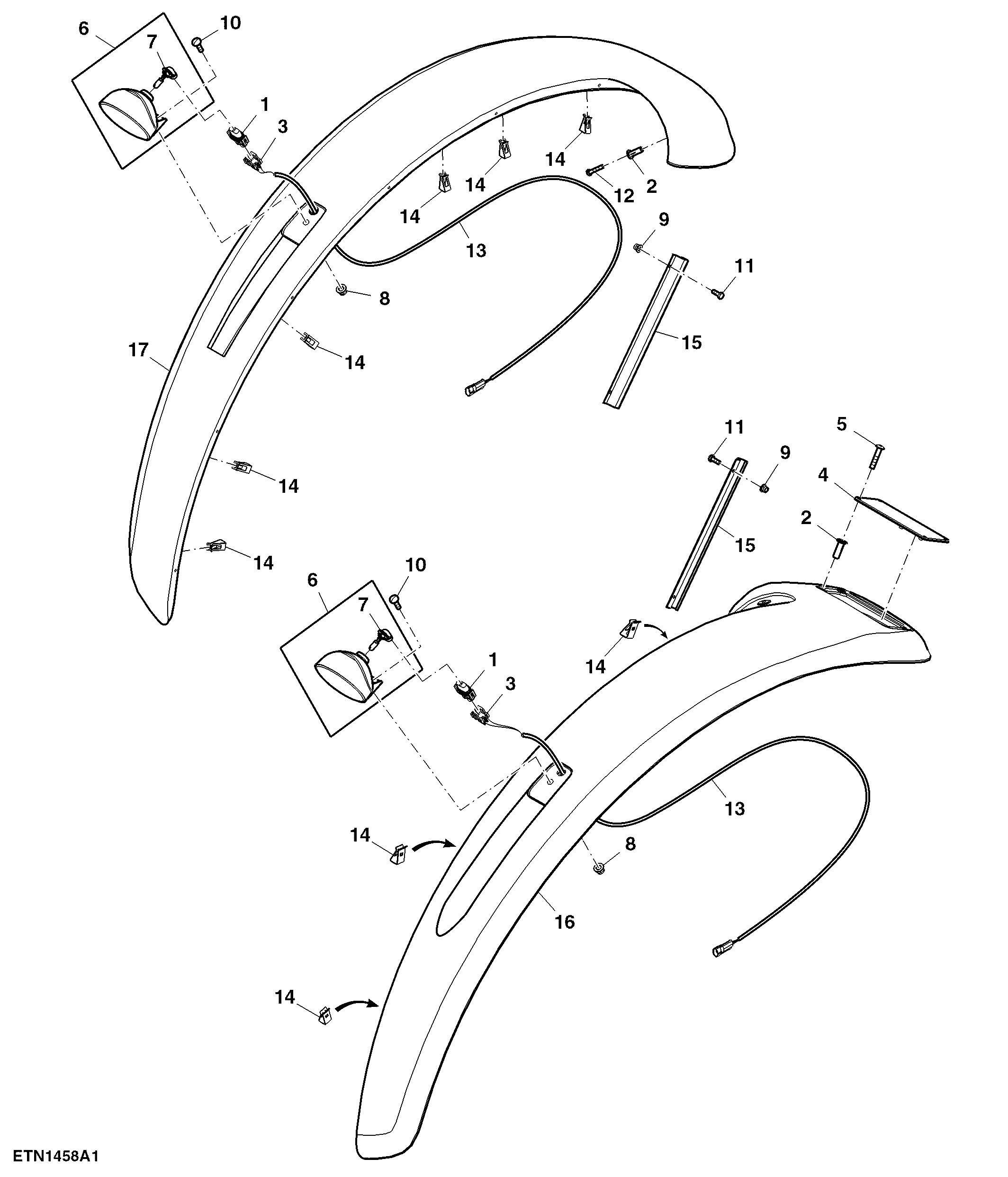 Fender Extension, W/ Wiring Harness, SyncShuttle™