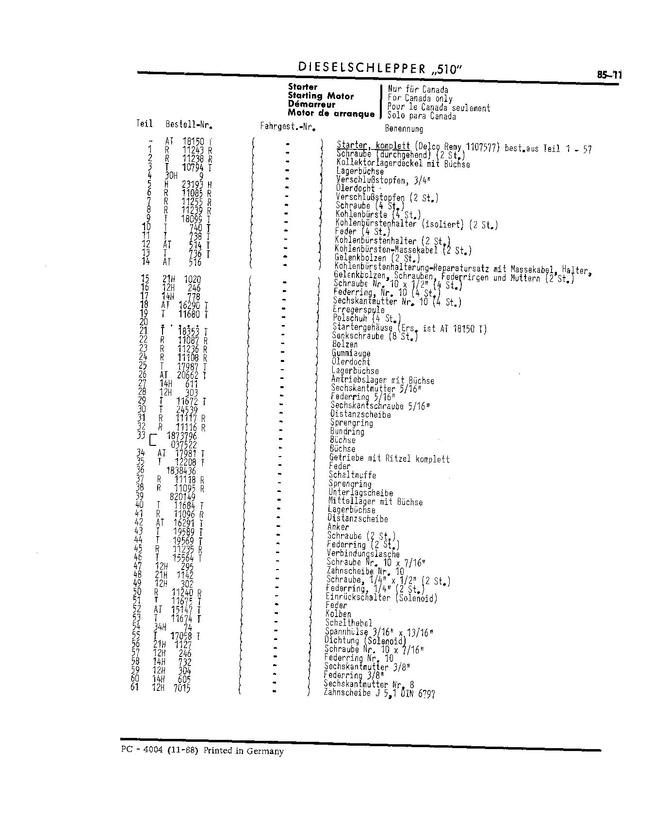 Starting Motor (Continued)