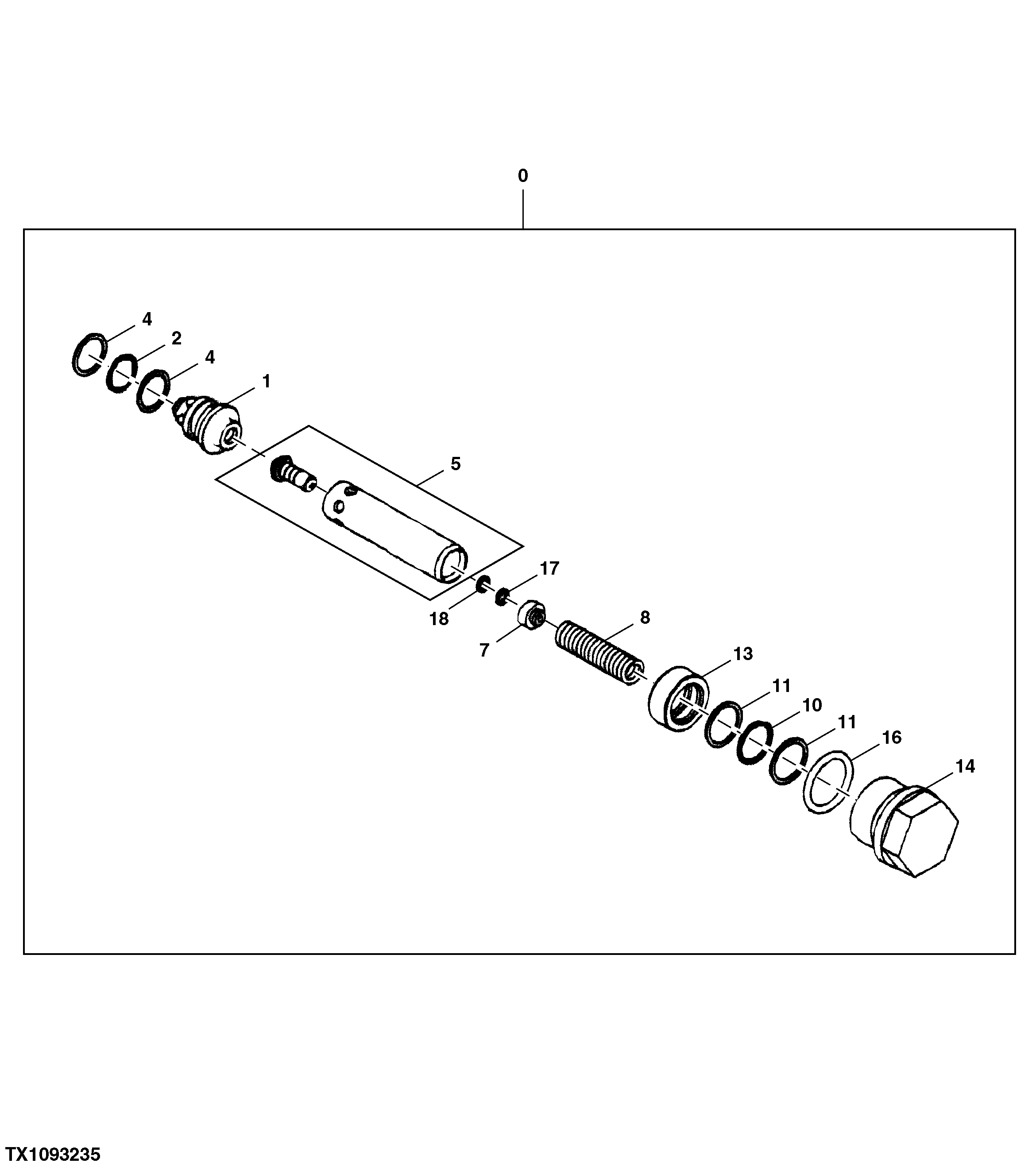 Travel Motor Crossover Relief Valve Components