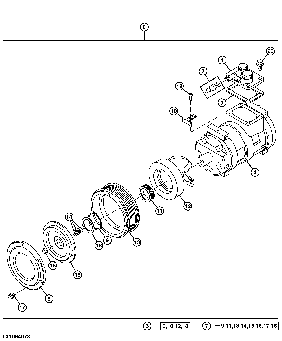 Air Conditioning Compressor (R134A Refrigerant)