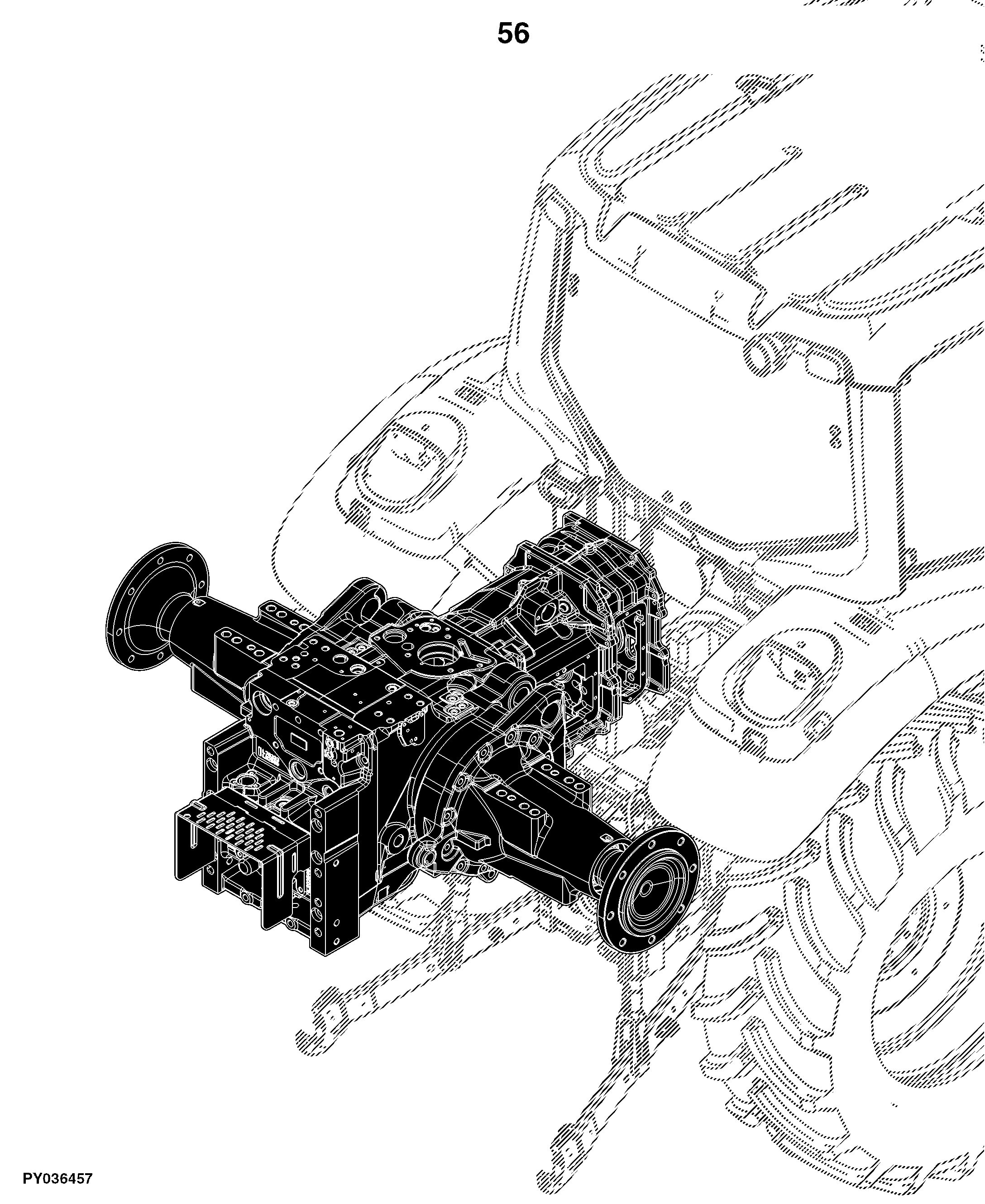 6125M Tractor (North America Edition, Engine SN: 4045RXXXXXX)(Interim Tier 4)