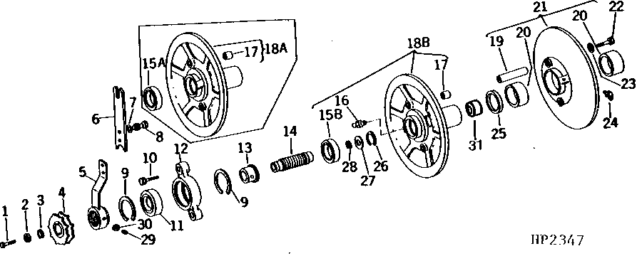 PRIMARY COUNTERSHAFT CYLINDER DRIVE SHEAVES