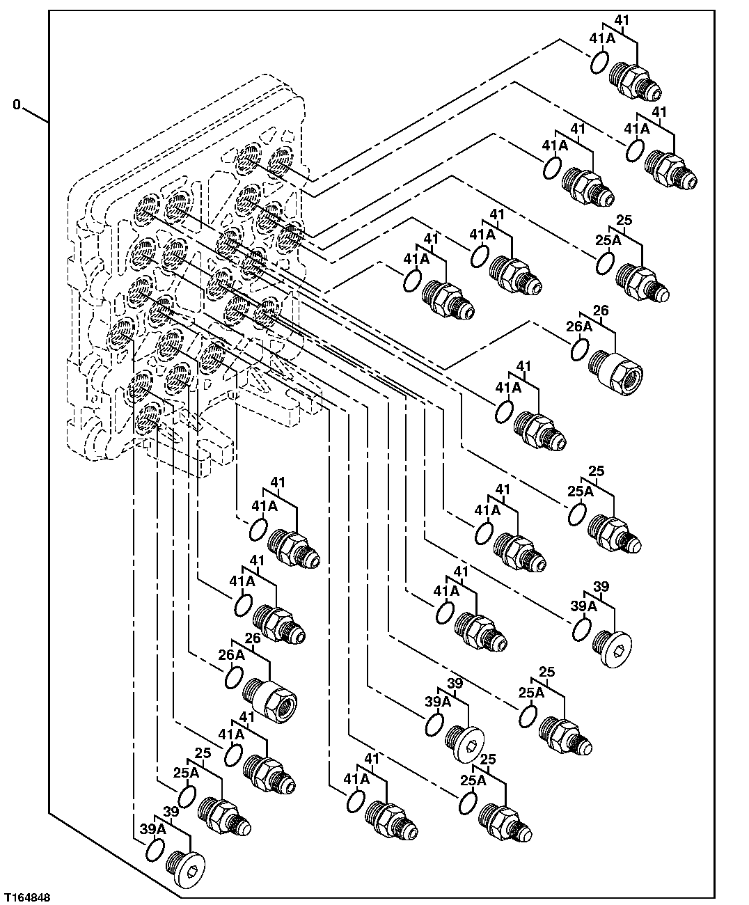 PILOT SIGNAL MANIFOLD (CONTROL VALVE SIDE) (SN. 071104- )