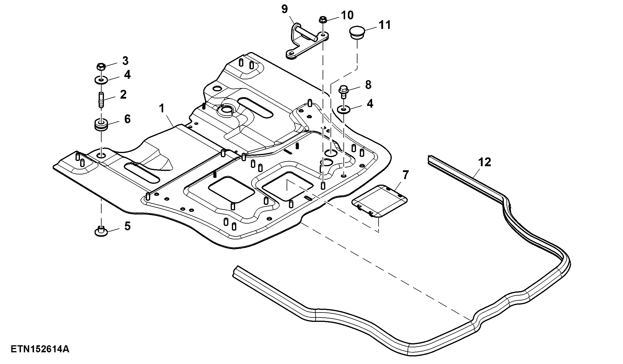 Cover, Front Axle Support, W/ Front PTO Preparation