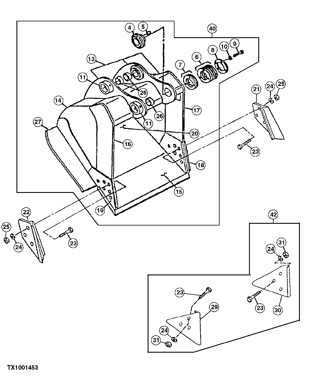 SEVERE DUTY CAST LIP BUCKET (ALSO ORDER BUCKET TOOTH ASSEMBLIES)