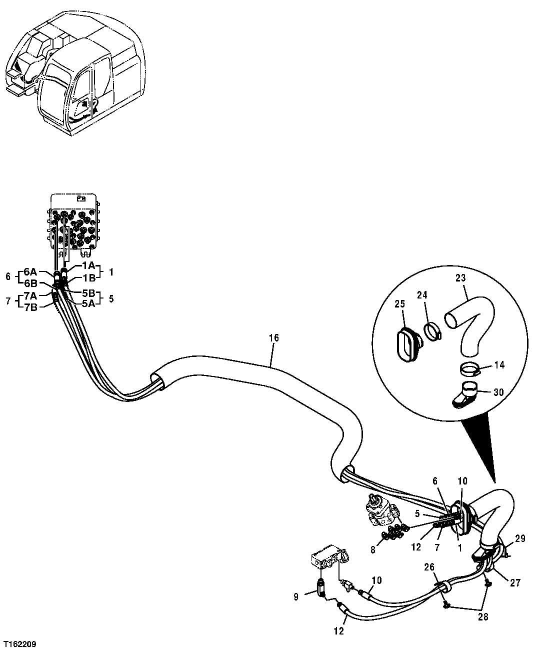 PILOT LINES (PILOT SIGNAL MANIFOLD TO LEFT PILOT CONTROLLER)