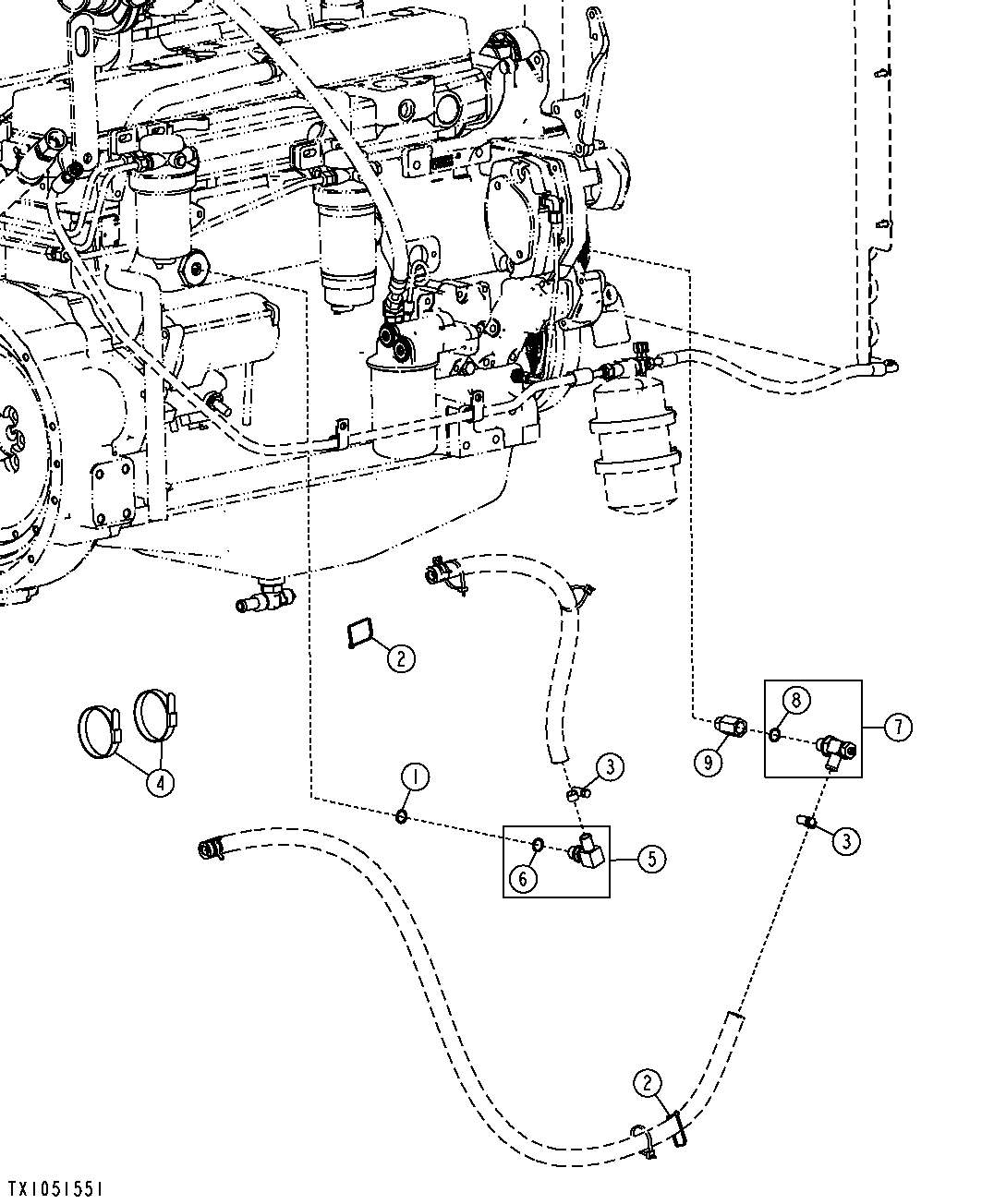 AIR CONDITIONING SYSTEM CONNECTIONS (SN 167282-)