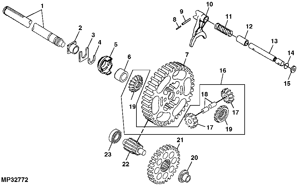 Axle Shaft and Differential Lock, Transaxle