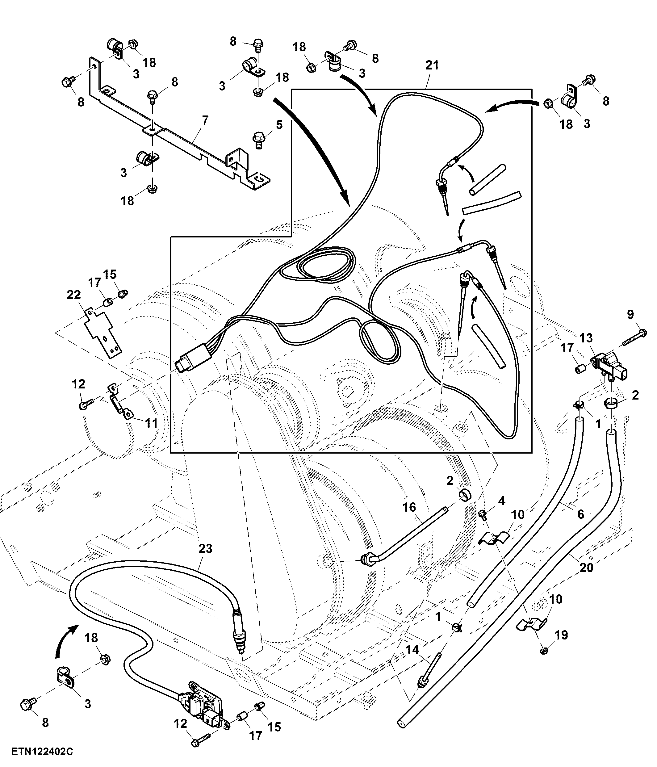 Exhaust Pipe, Diesel Oxidation Controller Sensors