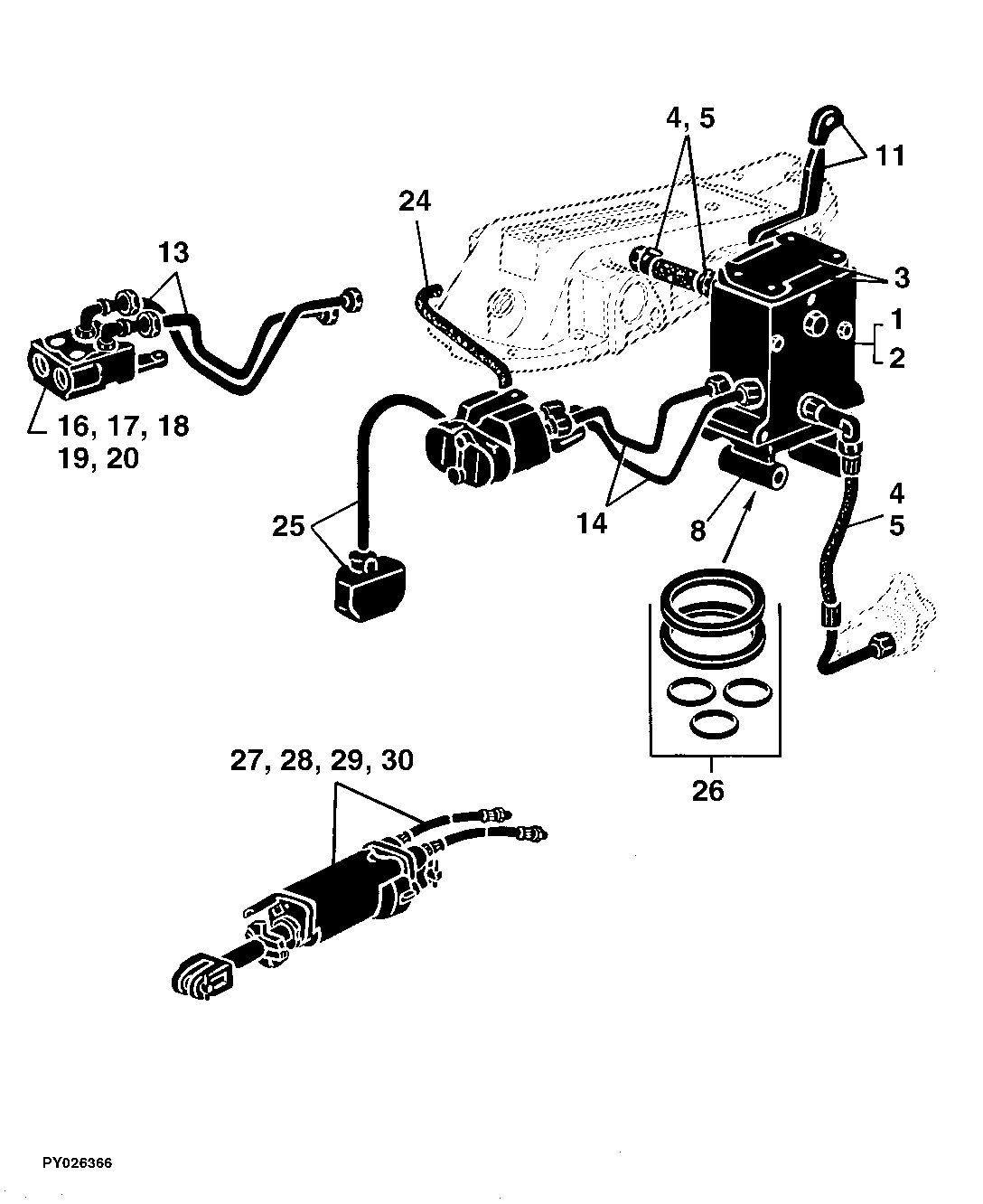 74 SELECTIVE CONTROL VALVES - POPPET TYPE, FRONT HITCH