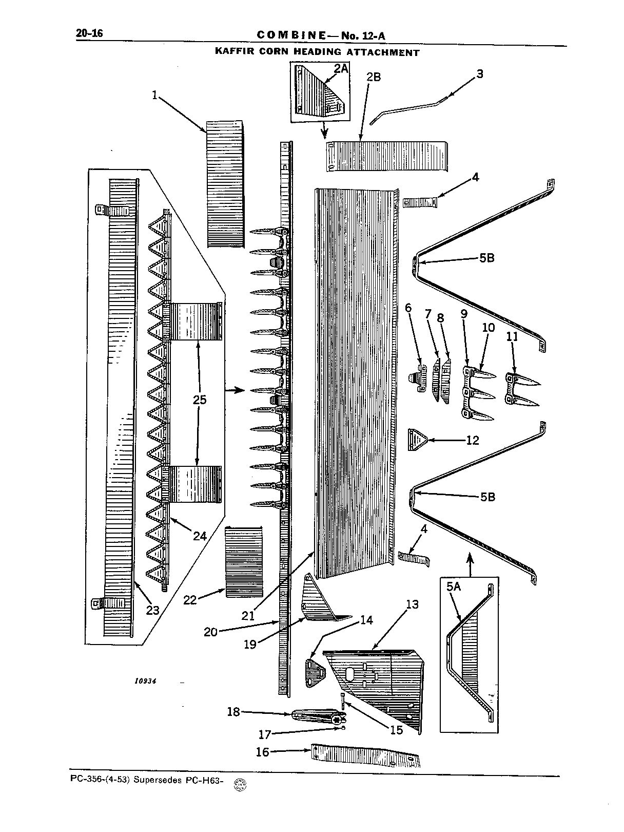 Section 20-Platform, Sickle, Feeder, Canvas, and Dividers (Continued)