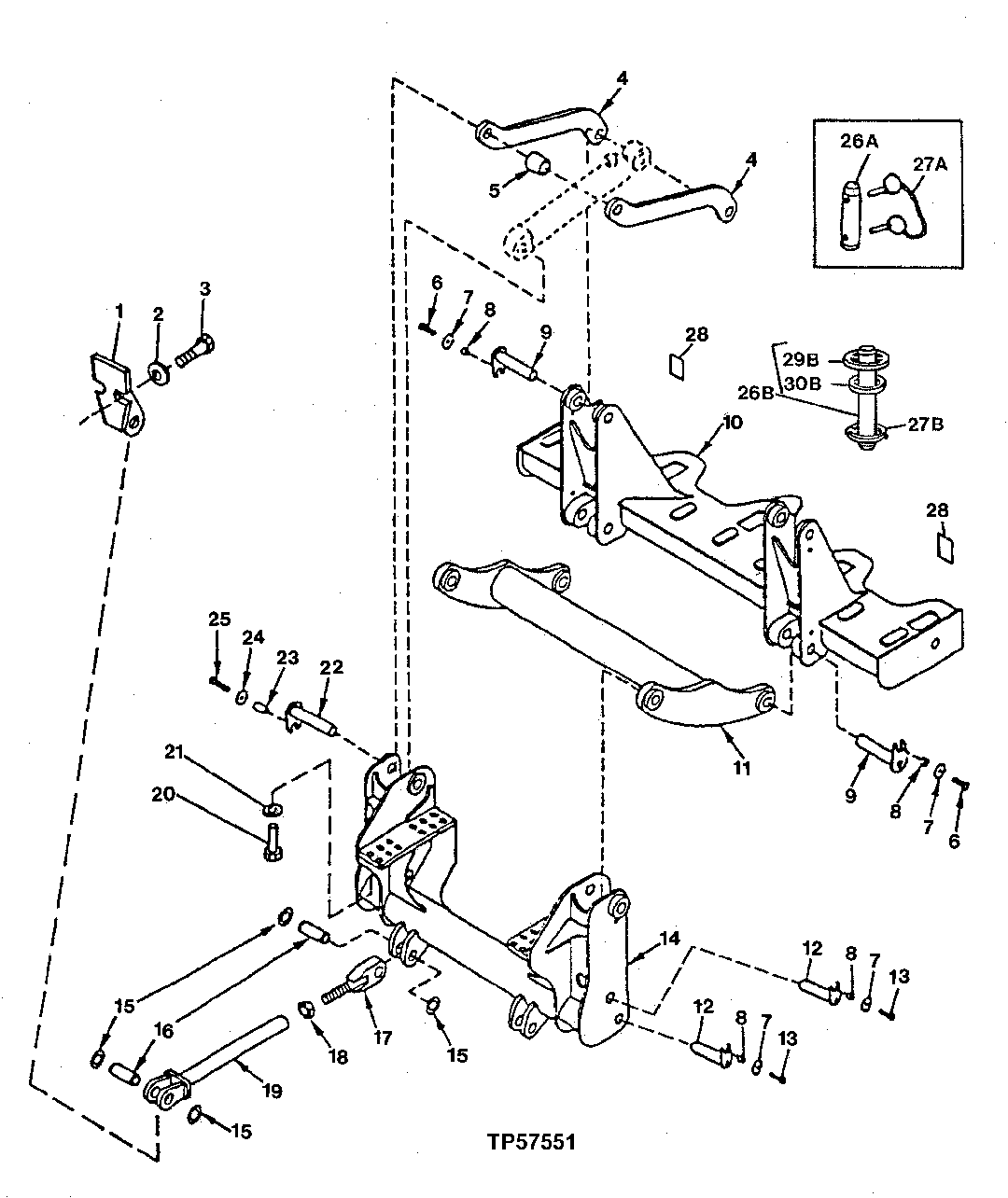RIPPER/SCARIFIER FRAME AND LINKAGE (549629 - )
