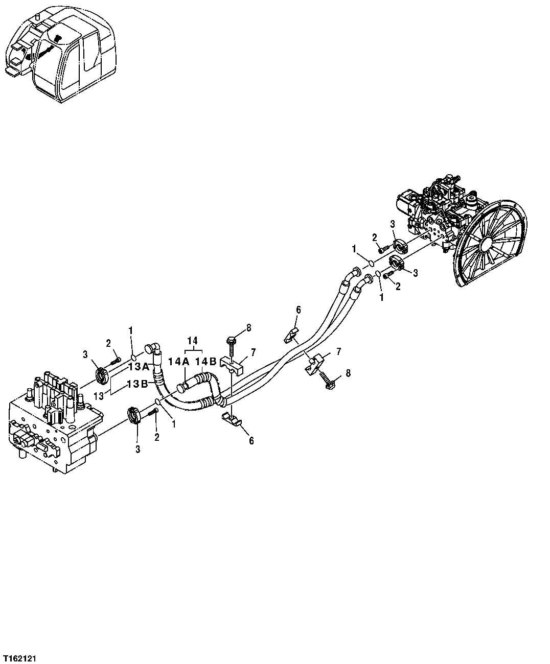 HIGH PRESSURE HYDRAULIC LINES (PUMP TO CONTROL VALVE)