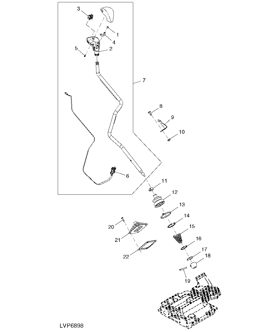 GEAR SHIFT LEVER (WITH ELECTRO-HYDRAULIC HI/LO) (CAB)