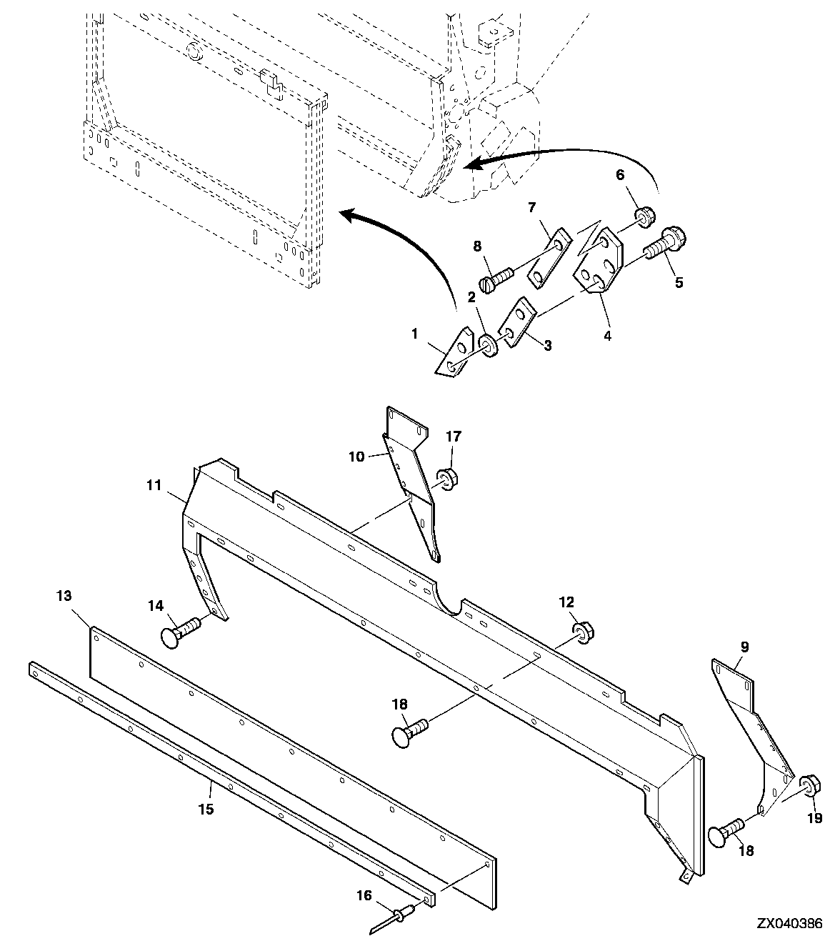Feeder House-Oscillating Plate, Leveling System