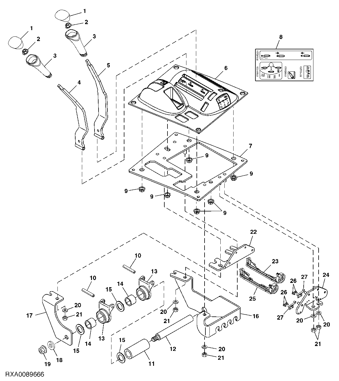 Selective Control Levers And Linkage (2 scv)