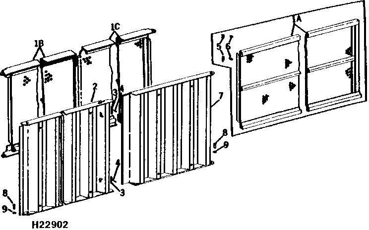 ENGINE COMPARTMENT MIDDLE DOOR LOUVERS AND SCREENS