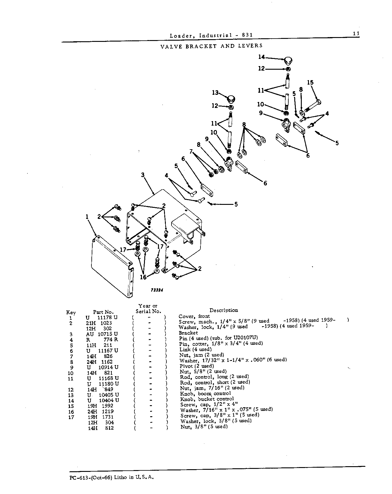 VALVE BRACKET AND LEVERS