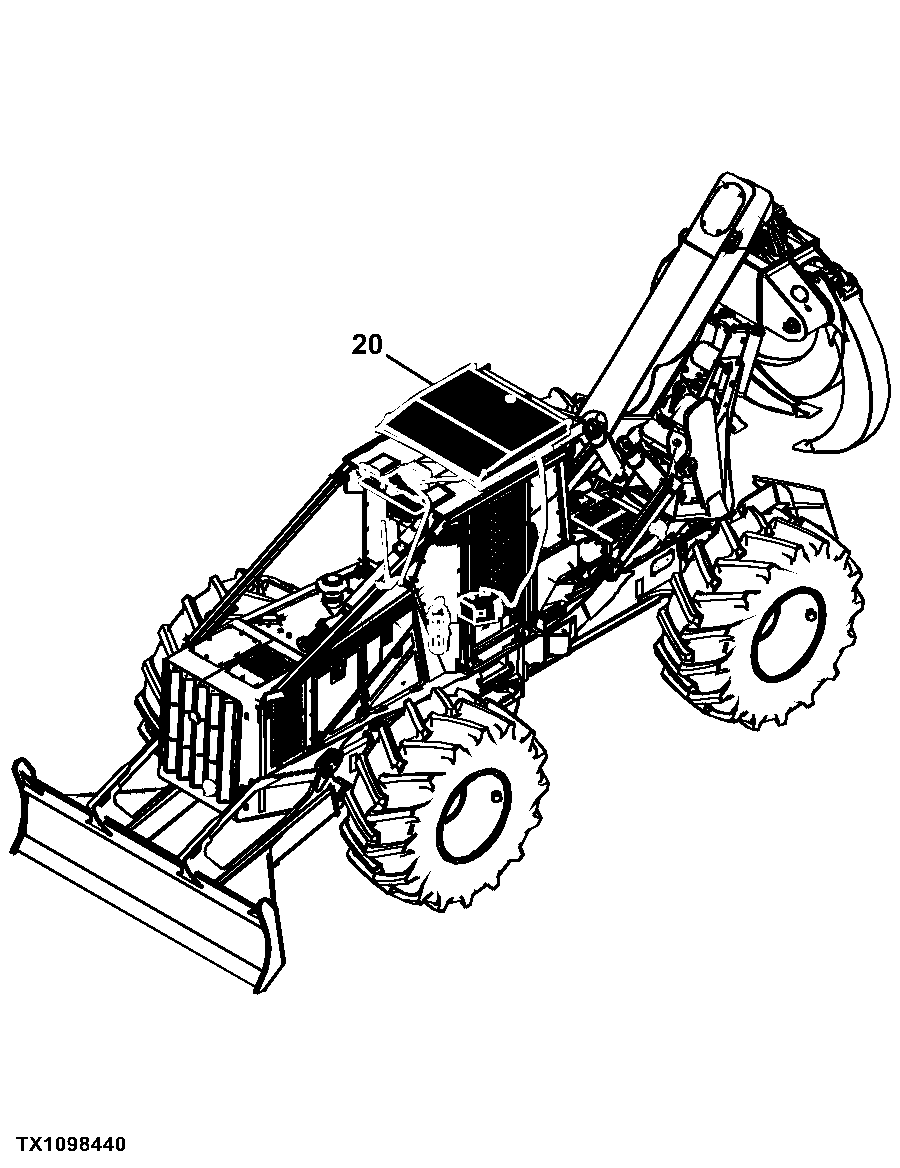 748HTJ Timberjack Cable and Grapple Skidder (PIN: 1DW748HT_ _C630436 - C666892) (PIN: 1DW748HT_ _D630436 - D666892)