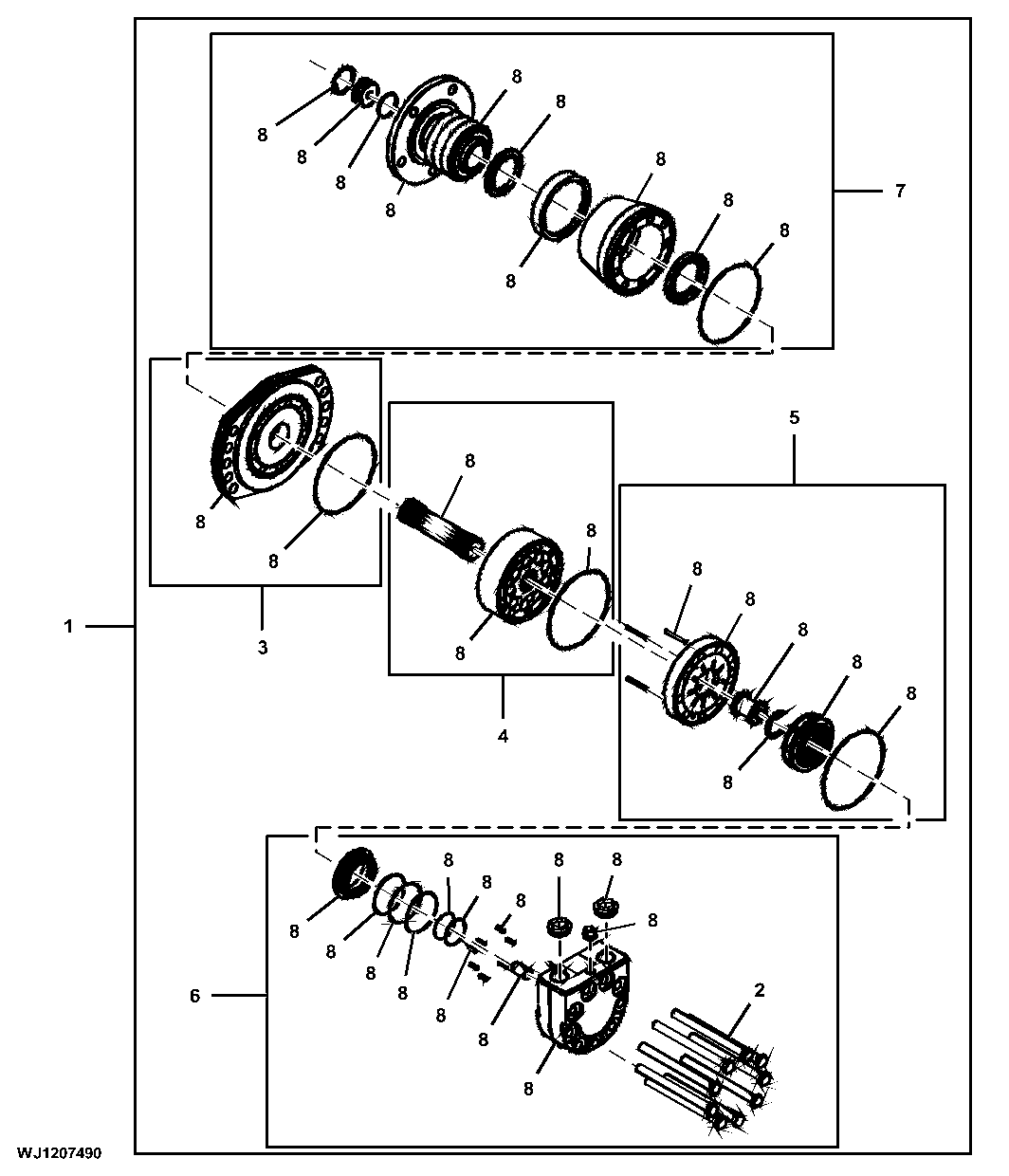 Hydraulic Motor, Feed Rollers (TMTW Series, Danfoss)