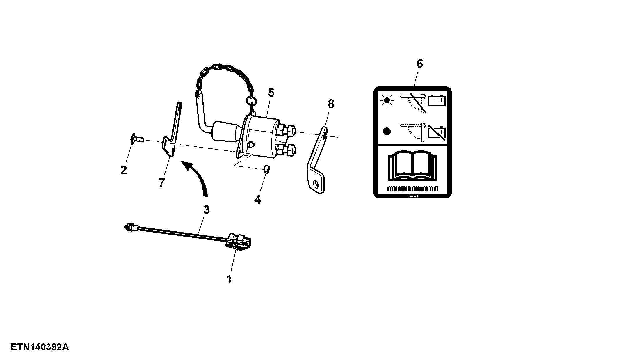 Switch, Battery Disconnect, 9.0 L/13.5 L, FT4 Engine ( - 053999)