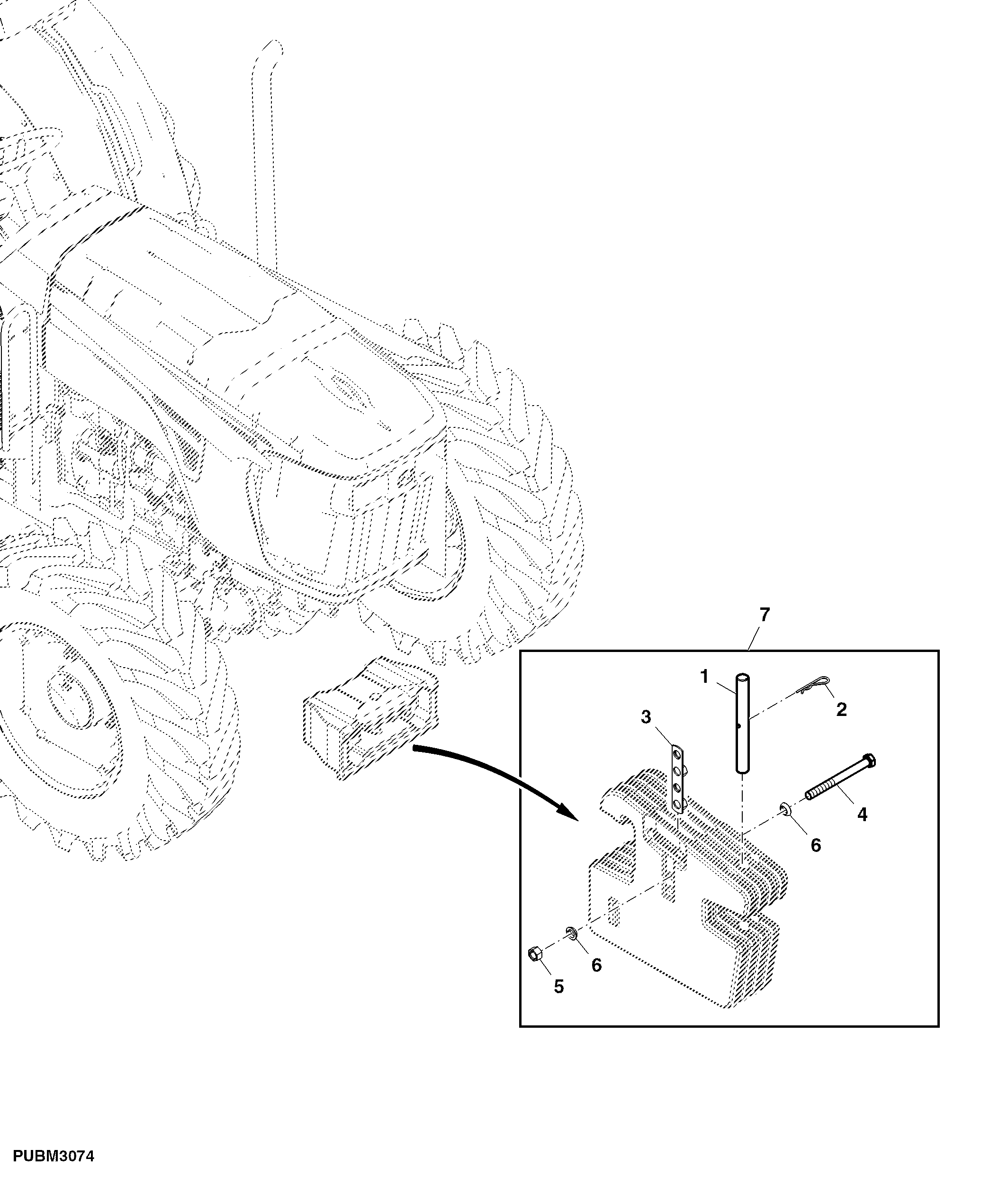 Quik-Tatch Front Weights Mounting Parts, Kit