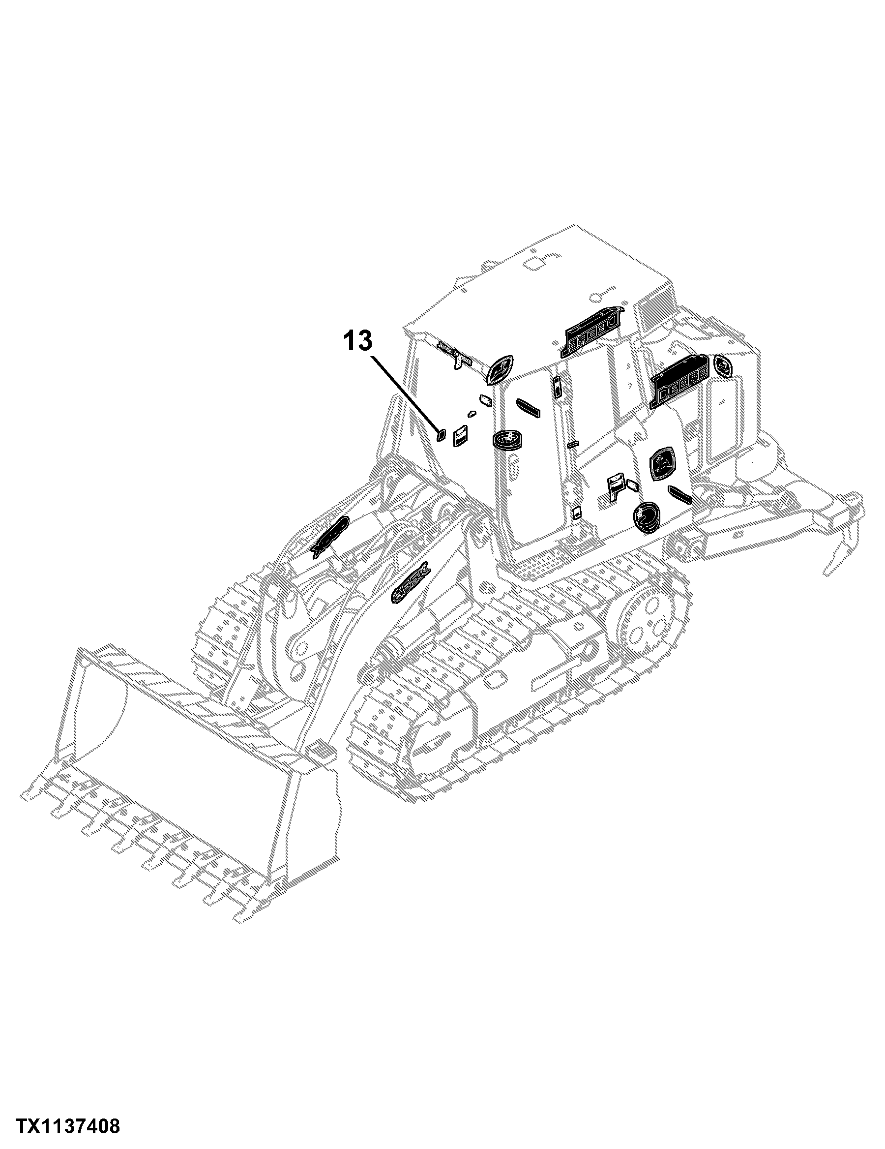 655K Crawler Loader (PIN: 1T0655KX_ _E233169-339325)