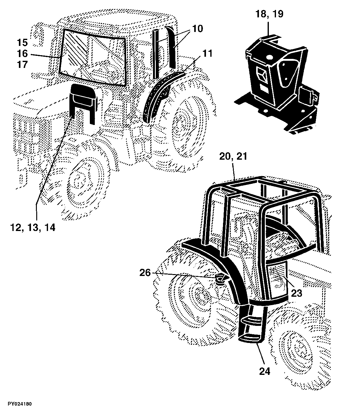 91 OPERATOR'S CAB, BASIC, HEATING, AIR CONDITIONING