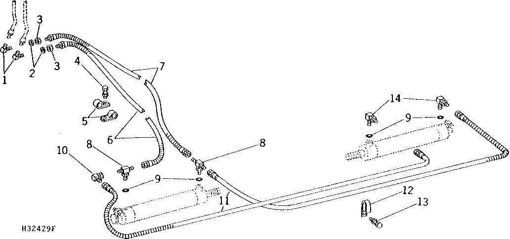 STEERING LOWER OIL LINES (REAR) (353601 - )