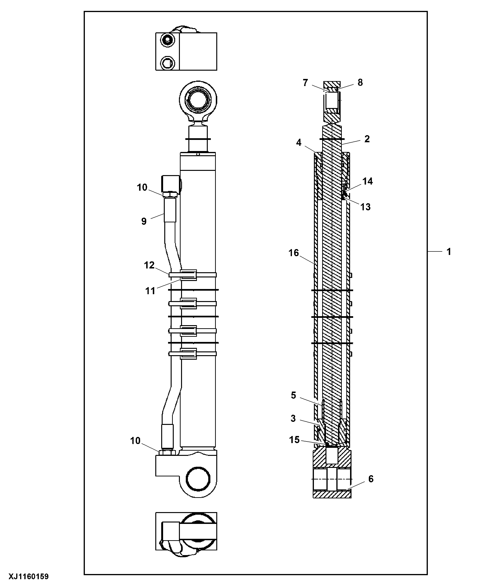 Components, Cylinder, Extension Boom, CH711
