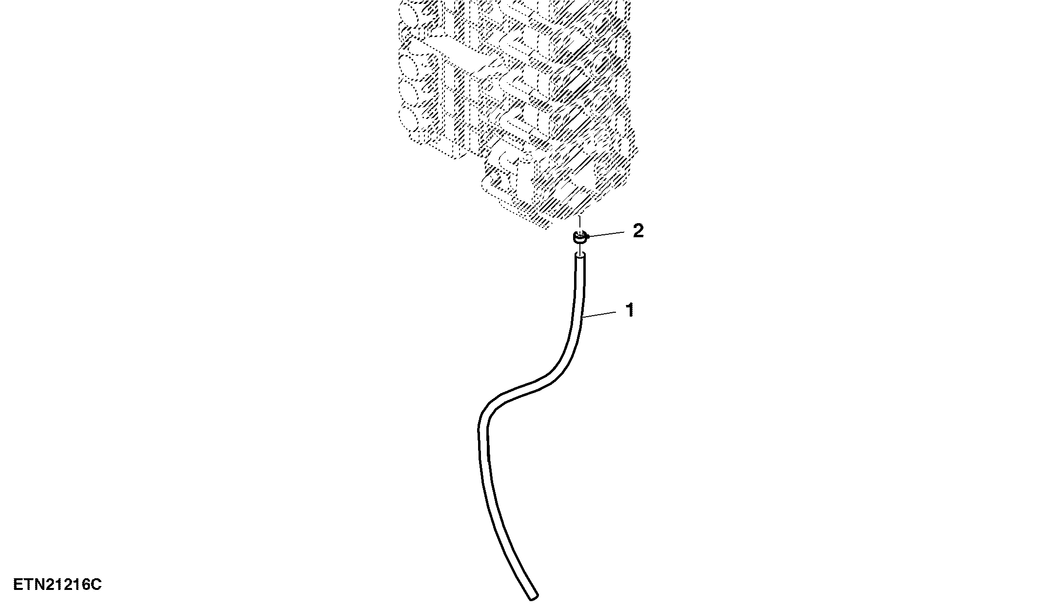 Hydraulic Hose, Coupler Oil Collection, Rear SCV Couplers