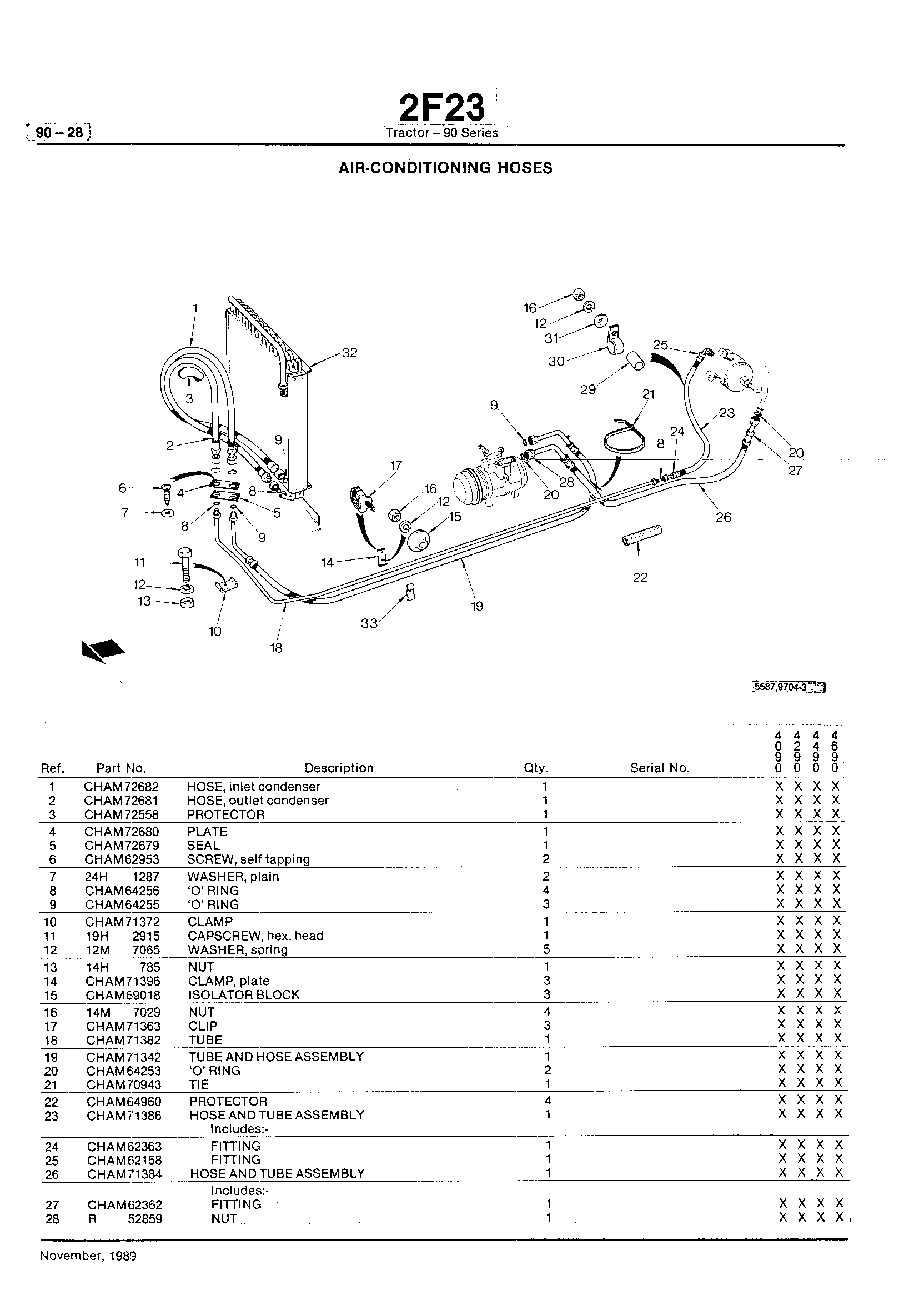 Operation Station Air Conditioning Hoses