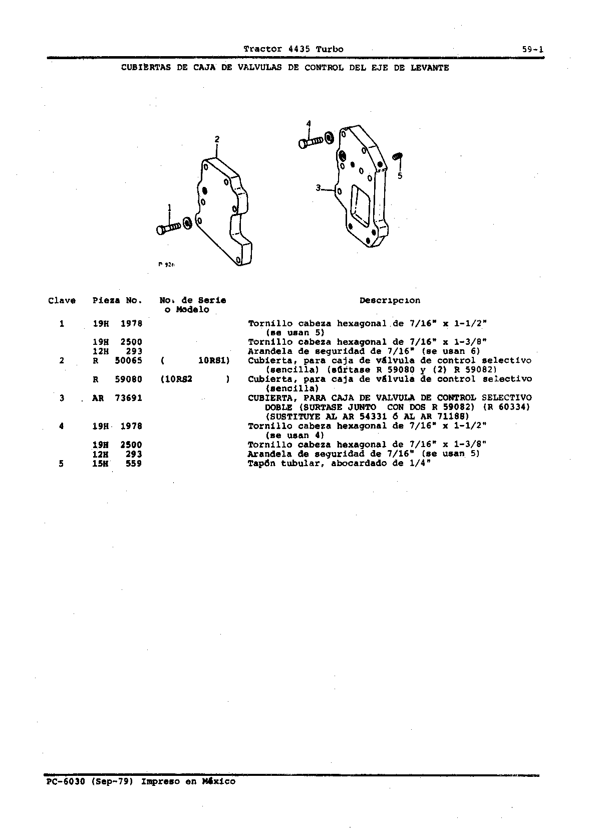 Partes del Cilindro Hidraulico Remoto