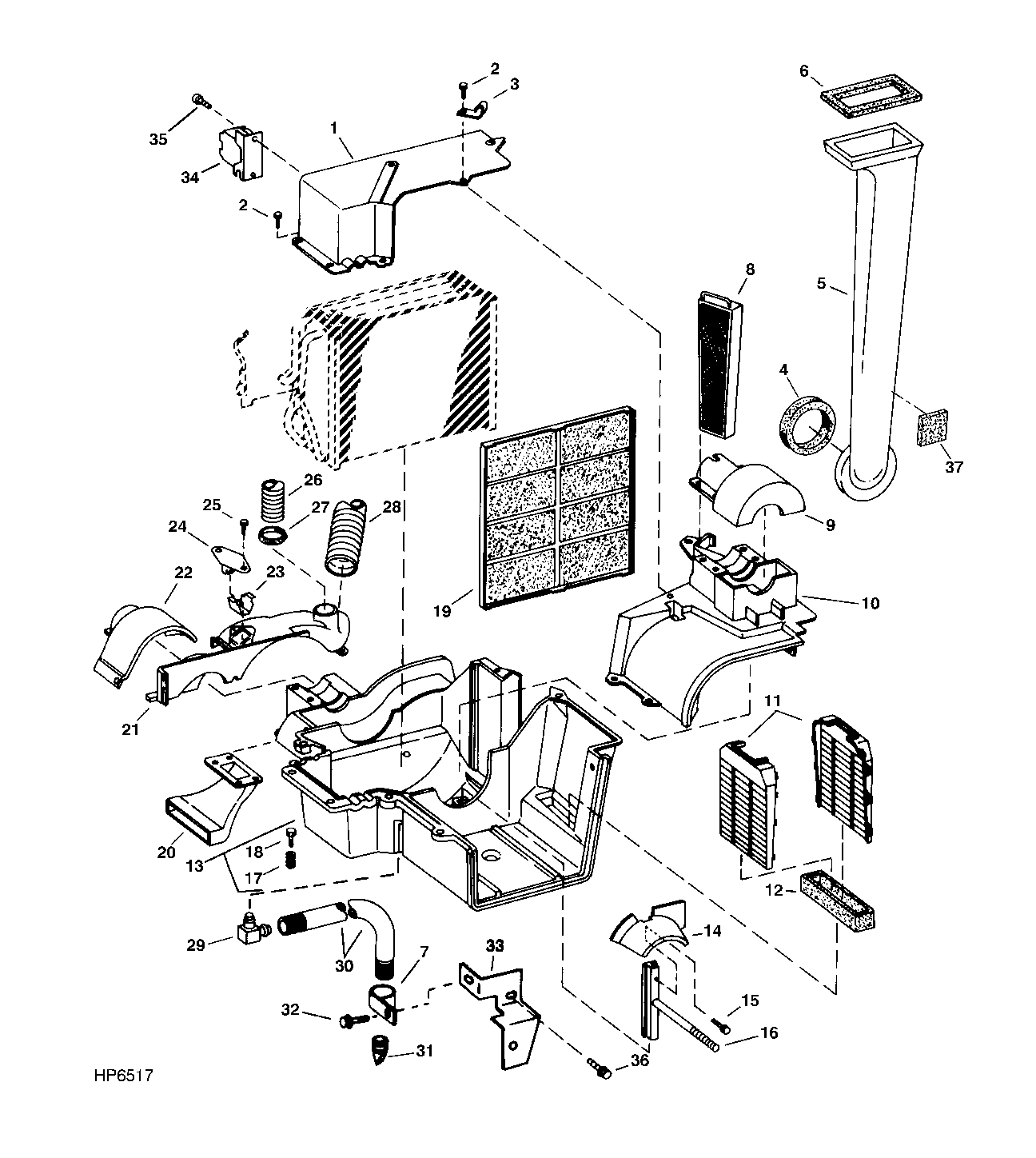 AIR CONDITIONING AND HEATER HOUSING AND FILTERS