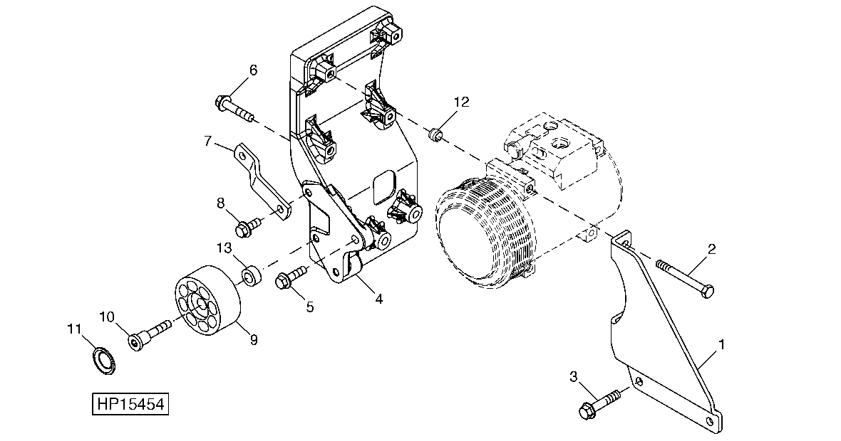Air Conditioning Compressor Bracket ( 8.1 Liter Export )