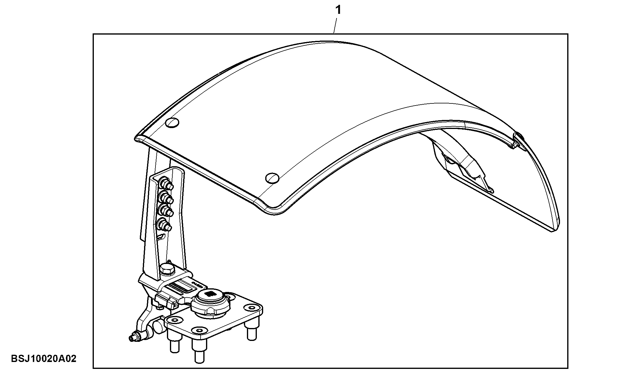 Front Fender, MFWD, OOS, Attachment