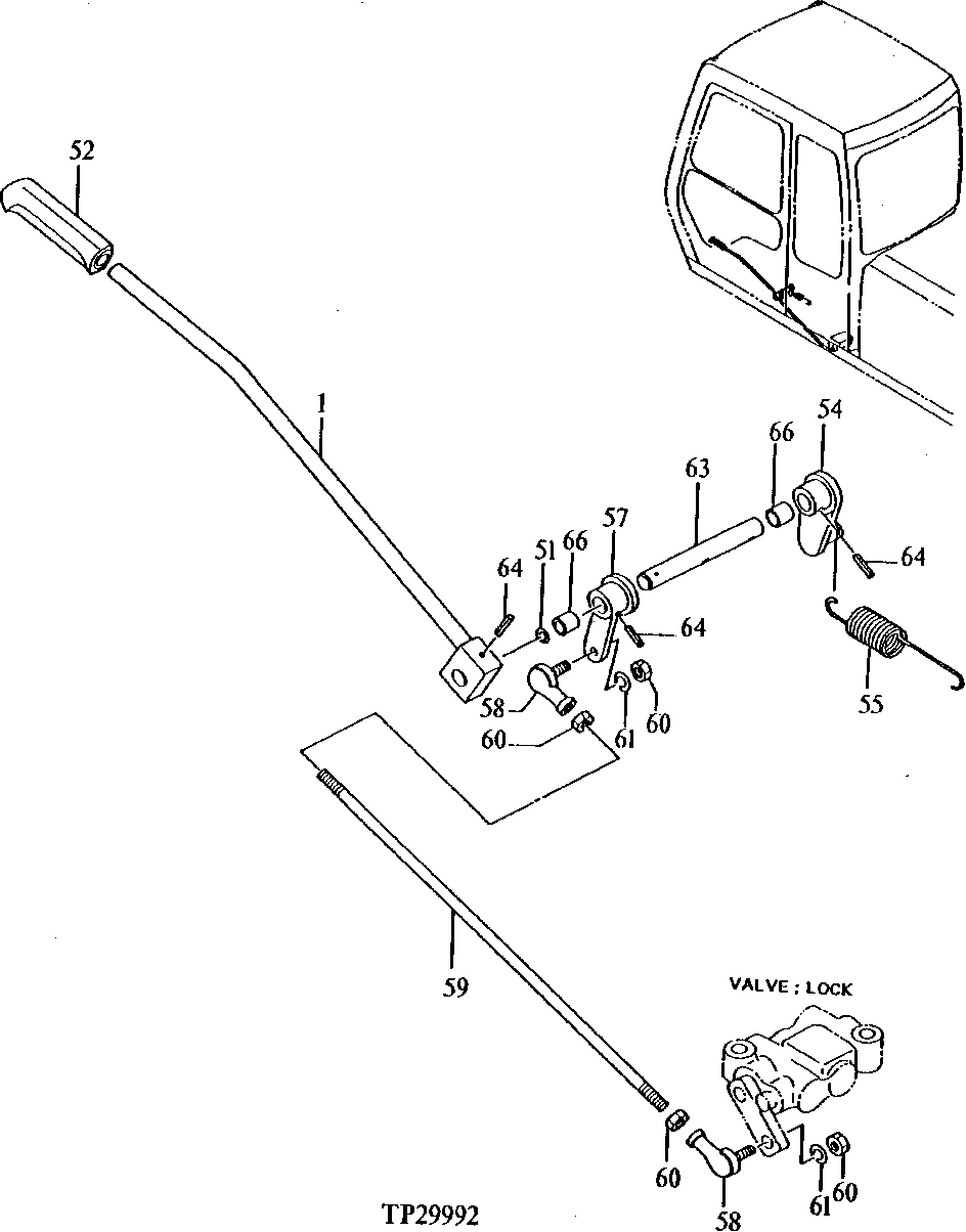 Control Lever (Pilot Control Shut-Off Valve) ( - 006155)