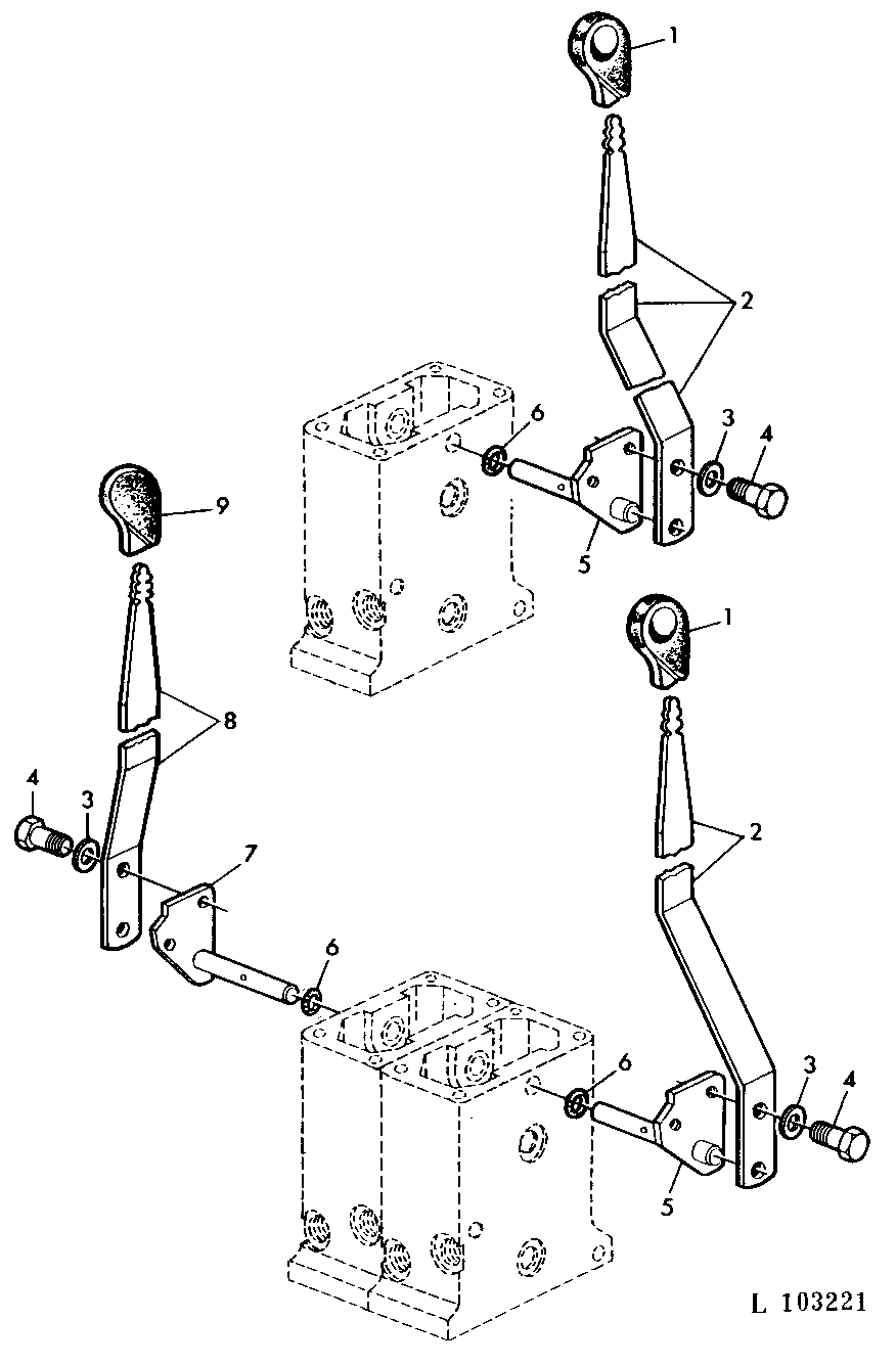 SELECTIVE CONTROL VALVE LEVERS (POPPET TYPE)