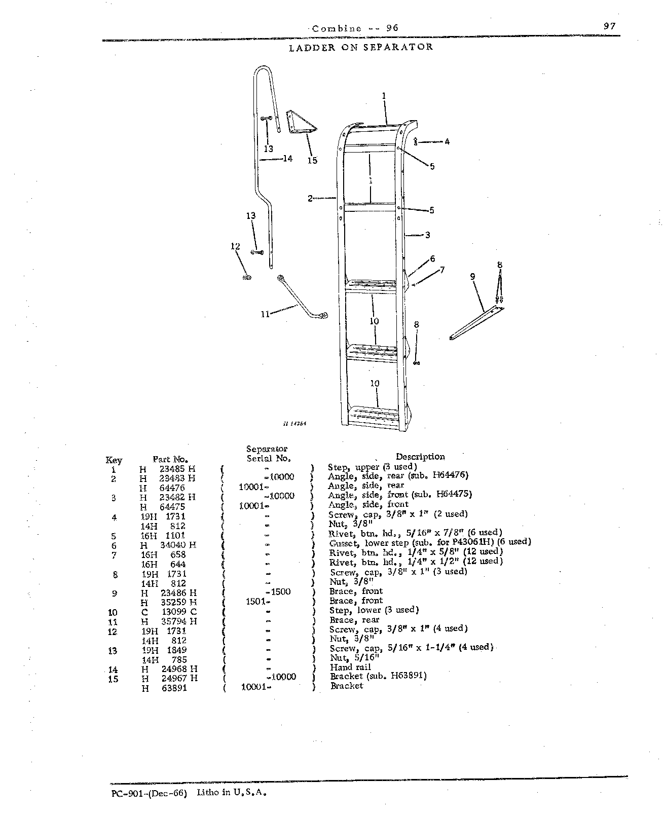 Separator Front, Top, and Side Sheets, Rear Hood and Ladder (Continued)