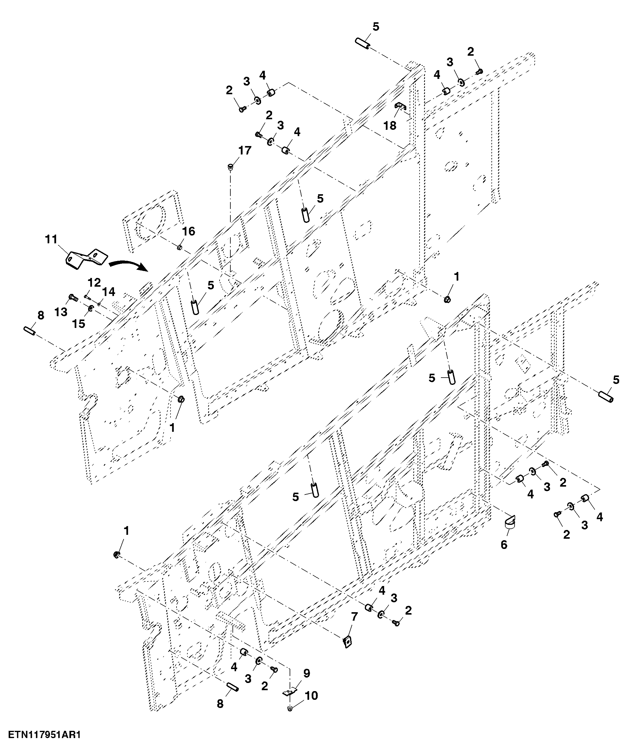 Side Sheets and Frame Angles Hardware (110100 - )