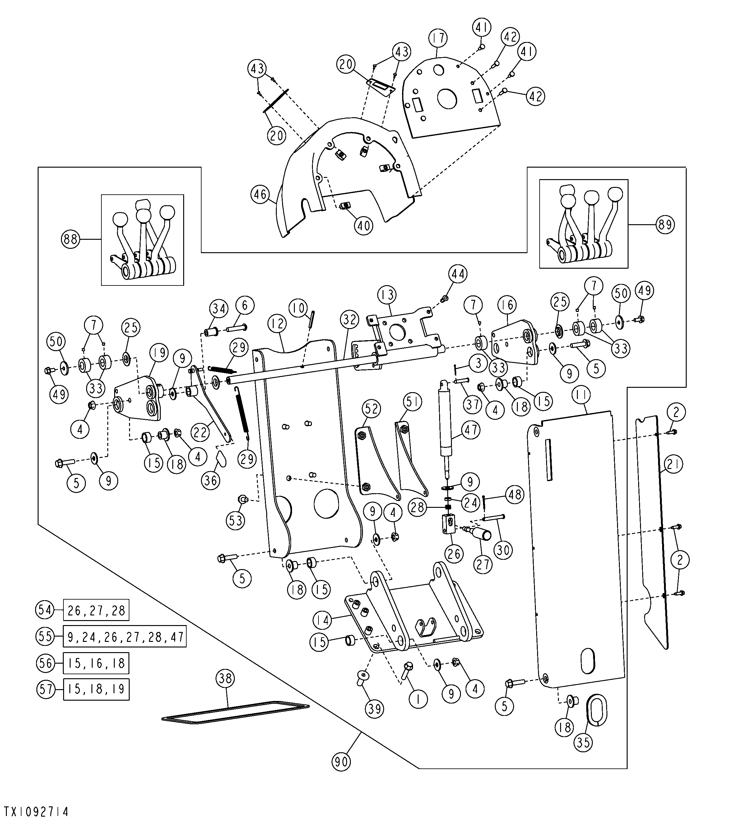 Cab Control Lever Console (609202 - 617538)