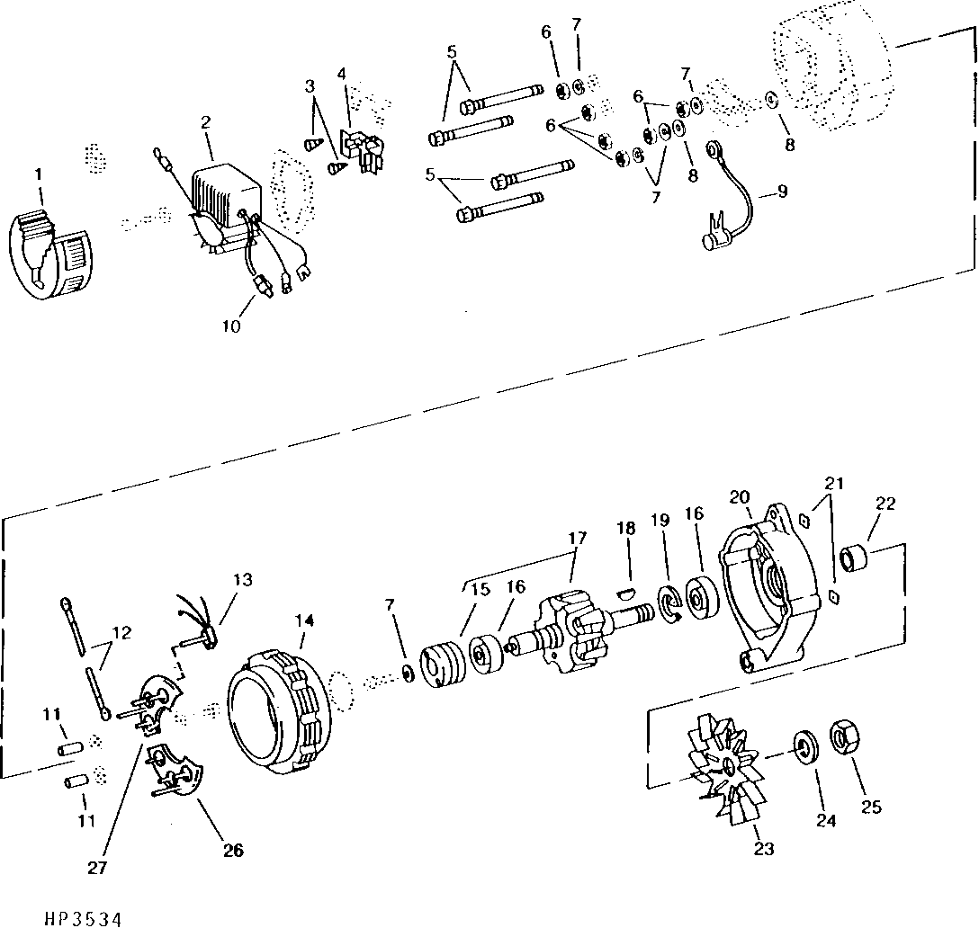 Alternator and Voltage Regulator (90 Amp) ( - 650100)