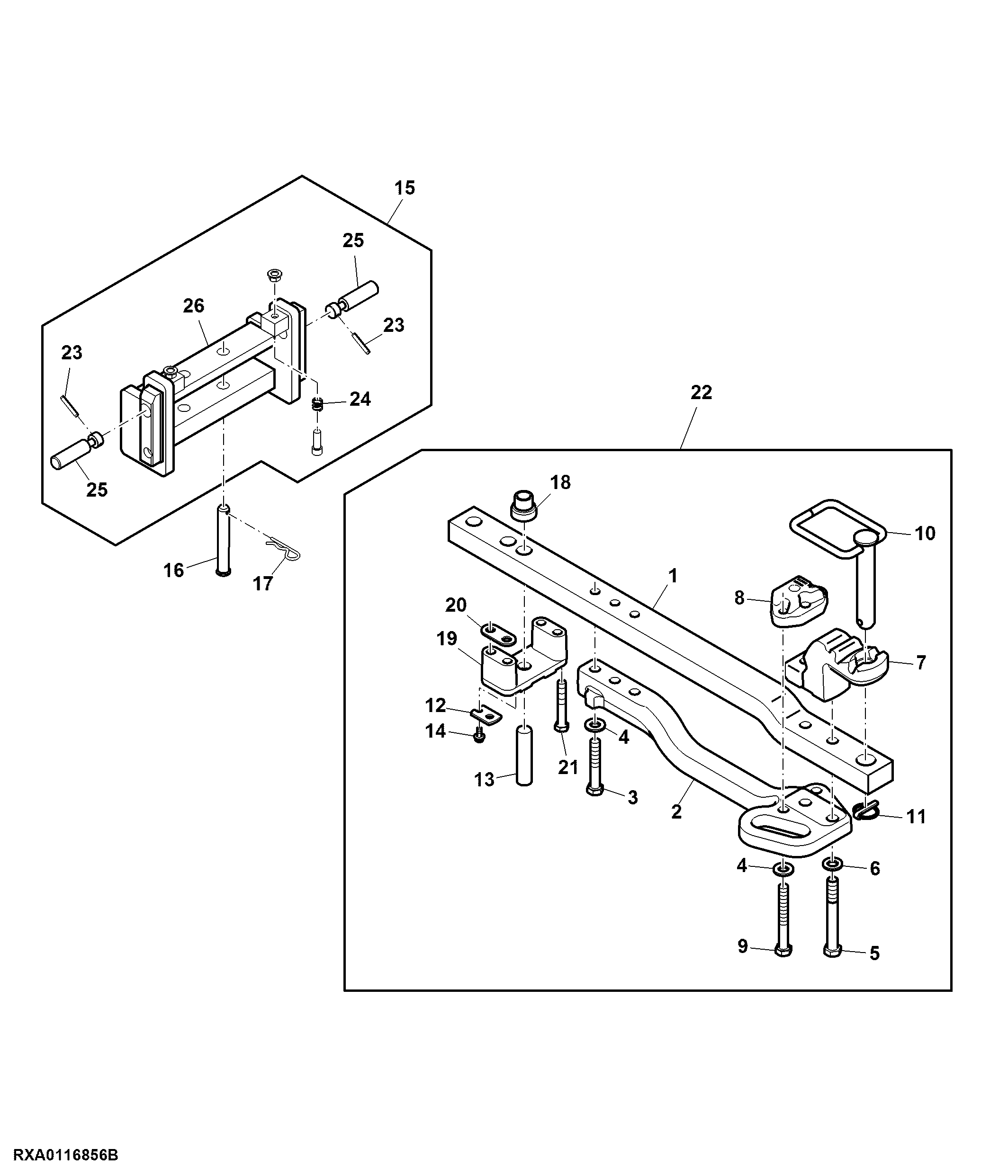 Attachment, High Capacity Drawbar, Category 3