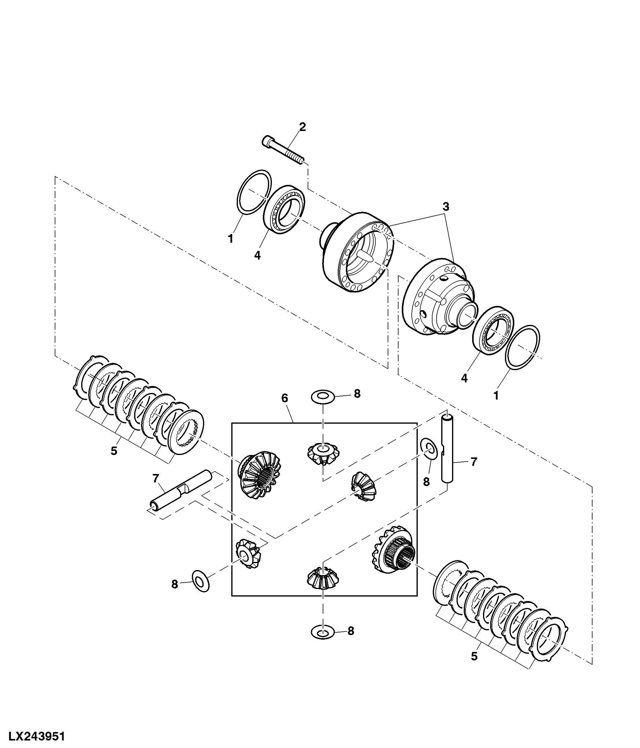 Self Locking Differential / Multiple Disk, MFWD-Axle, 730