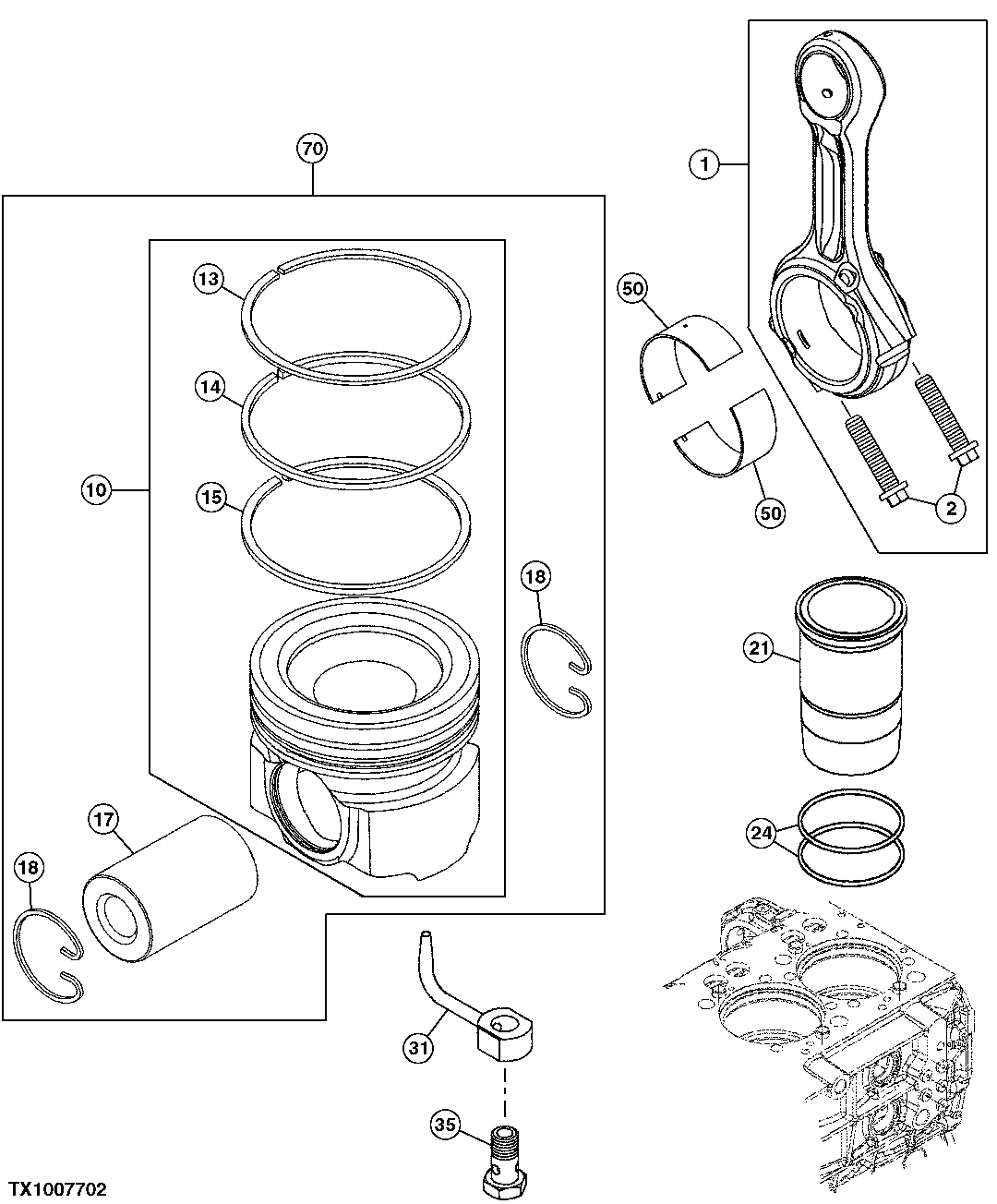 Engine Piston, Cylinder Liner, Connecting Rods and Bearings
