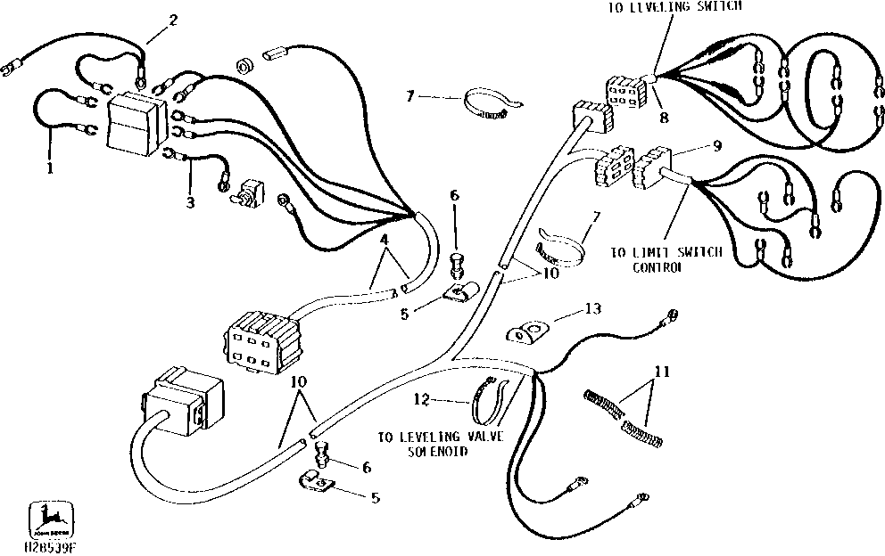 FRONT AND REAR LEVELING WIRING HARNESS (212801 - 311000)