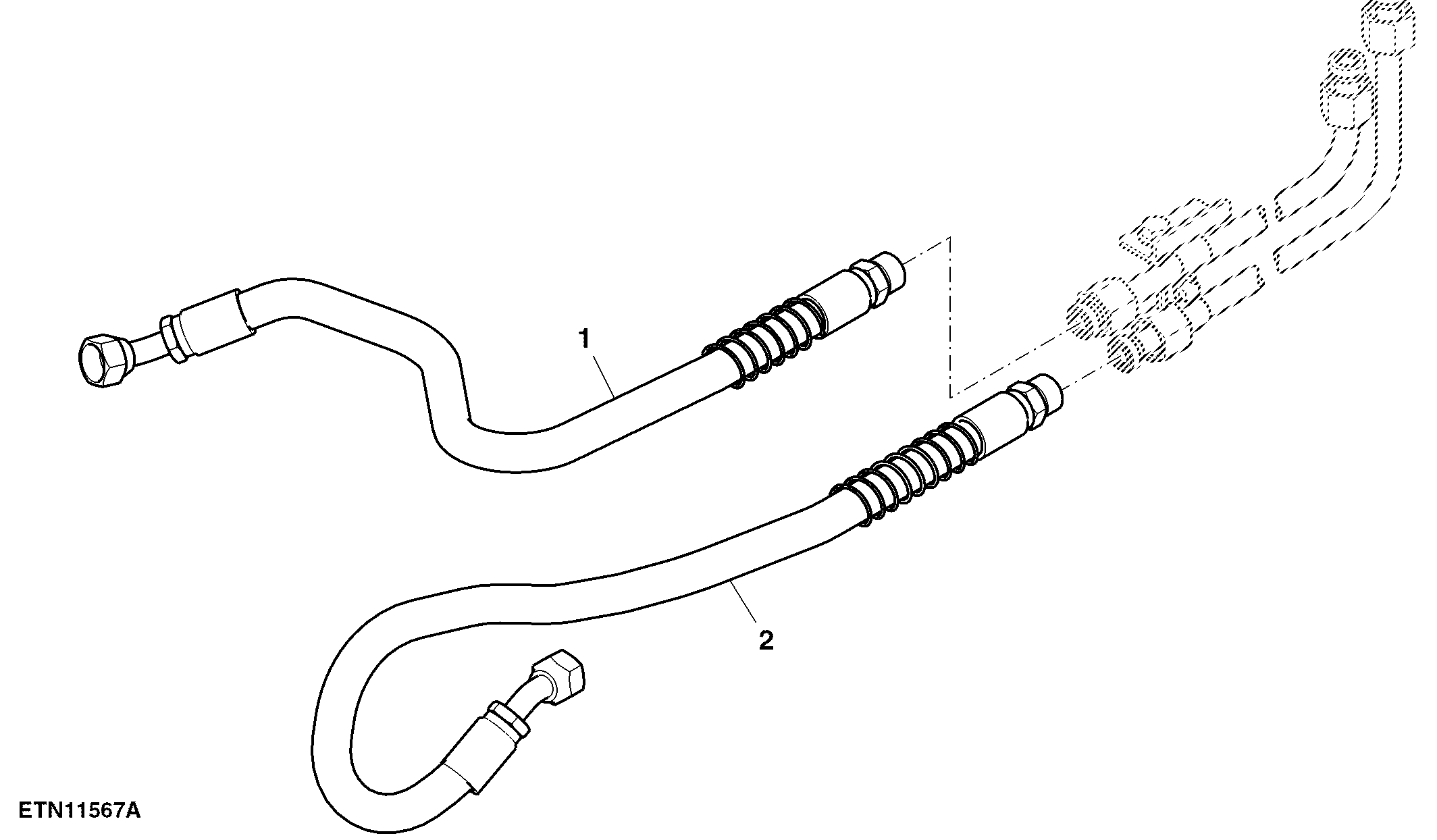 Steering Hydraulic Hose, 2WD