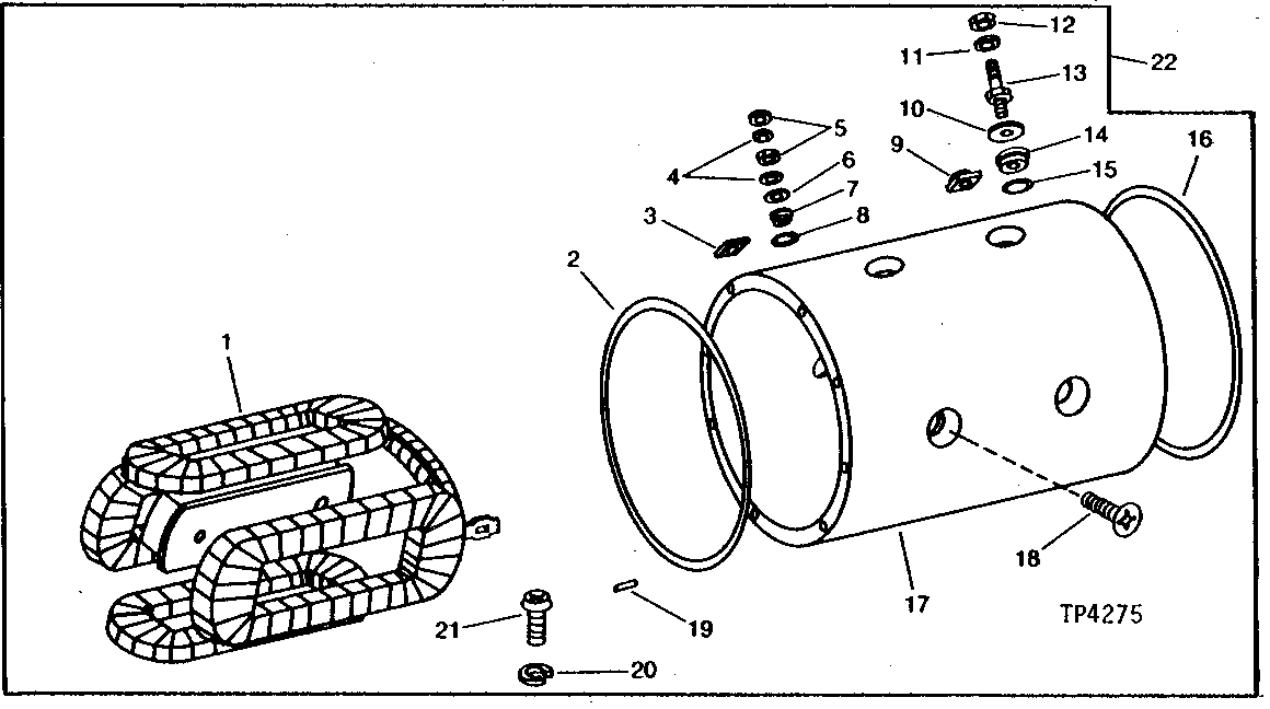 12-Volt Starter Main Frame and Coil (Deere™ Number 028000-3971)